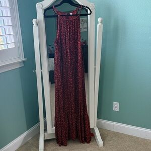 Red Floral Maxi Dress